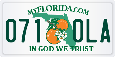 FL license plate 0710LA