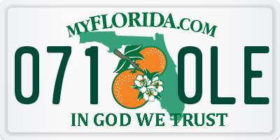 FL license plate 0710LE