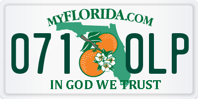FL license plate 0710LP
