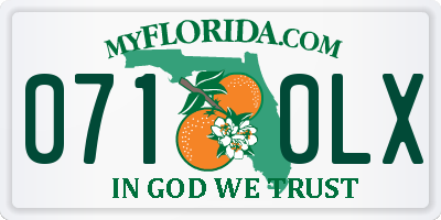 FL license plate 0710LX