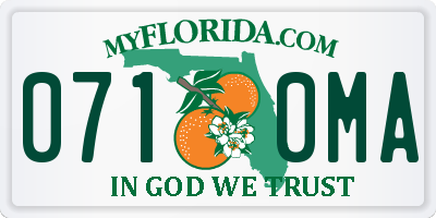 FL license plate 0710MA