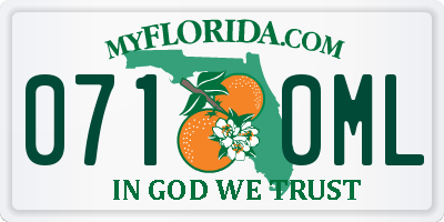 FL license plate 0710ML