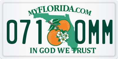 FL license plate 0710MM