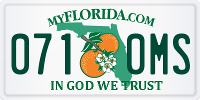 FL license plate 0710MS