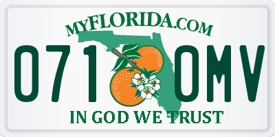 FL license plate 0710MV