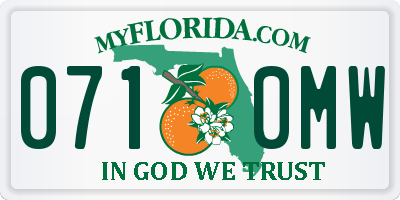 FL license plate 0710MW