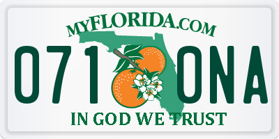FL license plate 0710NA