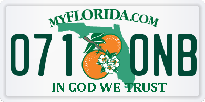 FL license plate 0710NB
