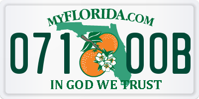 FL license plate 0710OB