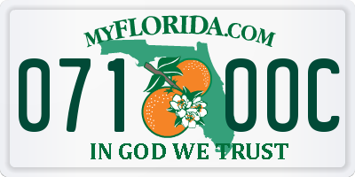 FL license plate 0710OC