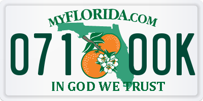 FL license plate 0710OK