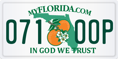 FL license plate 0710OP
