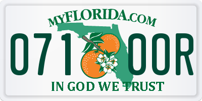 FL license plate 0710OR
