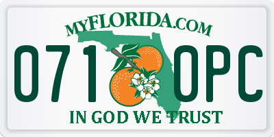 FL license plate 0710PC