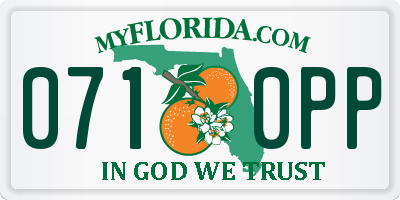 FL license plate 0710PP