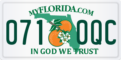 FL license plate 0710QC