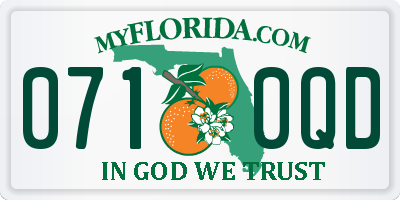 FL license plate 0710QD