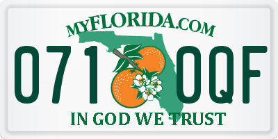 FL license plate 0710QF