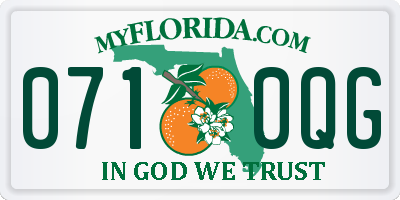 FL license plate 0710QG