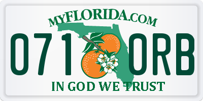 FL license plate 0710RB