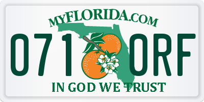FL license plate 0710RF