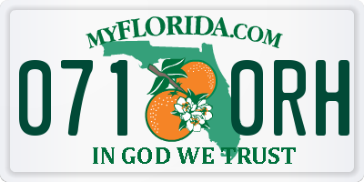 FL license plate 0710RH