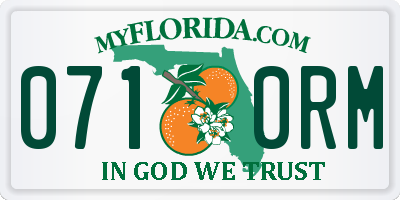FL license plate 0710RM