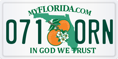 FL license plate 0710RN