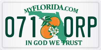 FL license plate 0710RP
