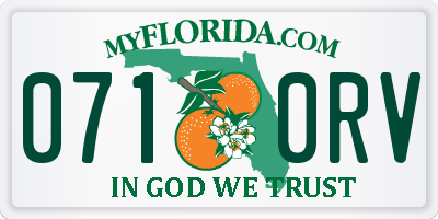 FL license plate 0710RV