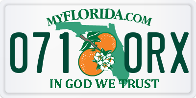FL license plate 0710RX