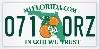 FL license plate 0710RZ