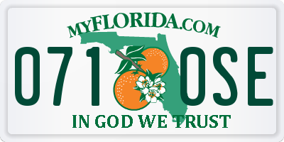 FL license plate 0710SE