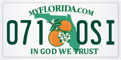 FL license plate 0710SI