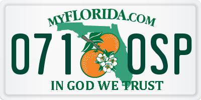 FL license plate 0710SP