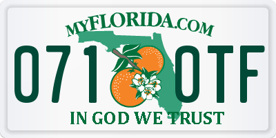 FL license plate 0710TF