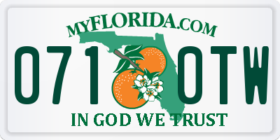 FL license plate 0710TW