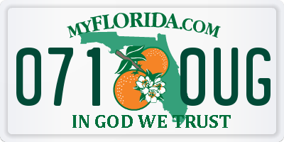 FL license plate 0710UG