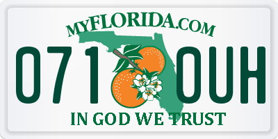 FL license plate 0710UH