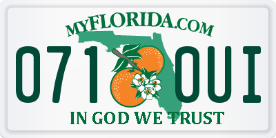 FL license plate 0710UI