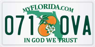 FL license plate 0710VA
