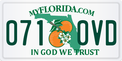FL license plate 0710VD