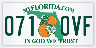 FL license plate 0710VF