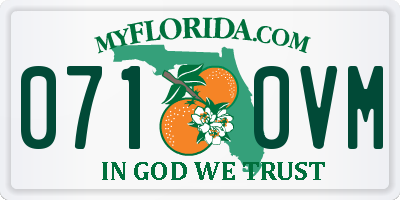FL license plate 0710VM