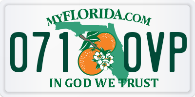 FL license plate 0710VP