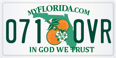 FL license plate 0710VR