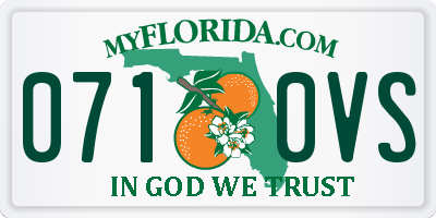 FL license plate 0710VS