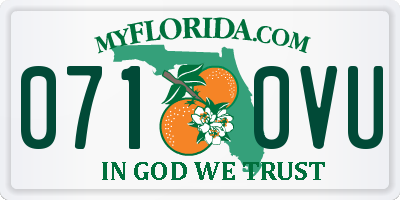 FL license plate 0710VU