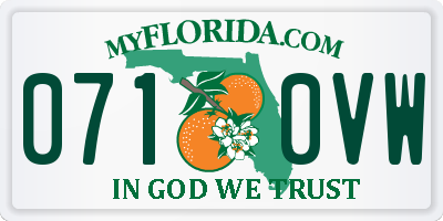 FL license plate 0710VW
