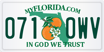 FL license plate 0710WV
